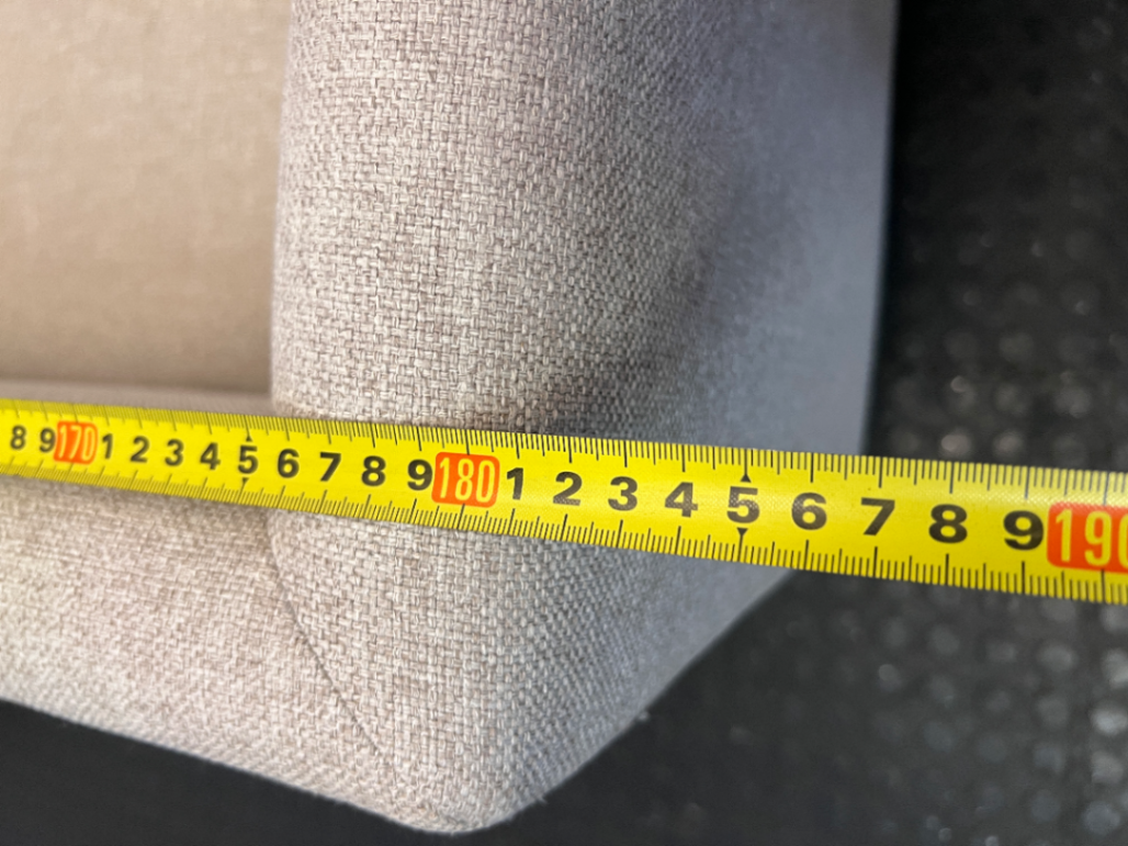 Modern Neutral Woven 2 Seater Couch — Well Used and In Fair C - 2ndhandwarehouse.com