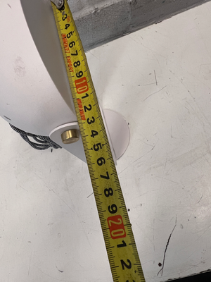 Modern White Metal Tilting Table Lamp — Good Working Order - Fair Used Condition - 2ndhandwarehouse.com