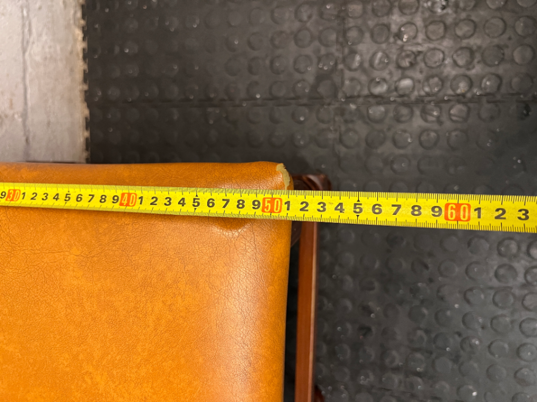 Vintage-Style Turned Wood Dining Chair with Padded Seat — Fair Condition, One Chair Damaged and Needs Repair - 2ndhandwarehouse.com