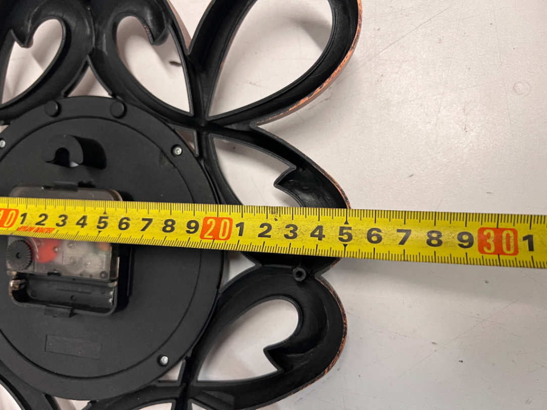 Bronze Scrollwork Quartz Wall Clock — Good Working Order - 2ndhandwarehouse.com