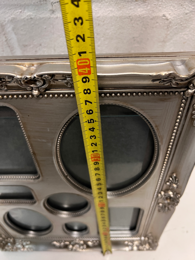 Antique Silver Ornate Multi-Aperture Photo Frame — Good Working Order - 2ndhandwarehouse.com