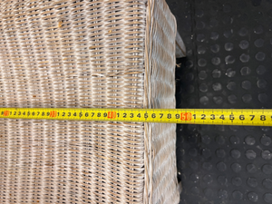 Woven Wicker Dining Chair with Wooden Detail - 2ndhandwarehouse.com