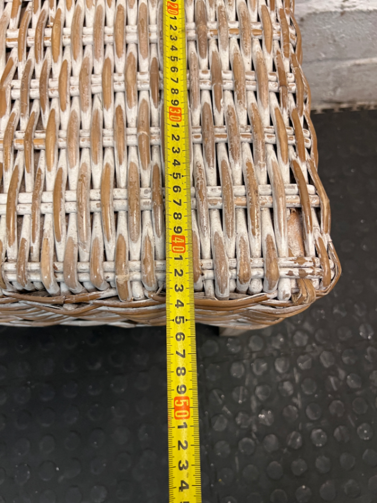 White-Washed Rattan High-Back Dining Chair — Good C - 2ndhandwarehouse.com