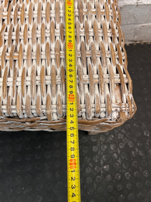 White-Washed Rattan High-Back Dining Chair — Good C - 2ndhandwarehouse.com