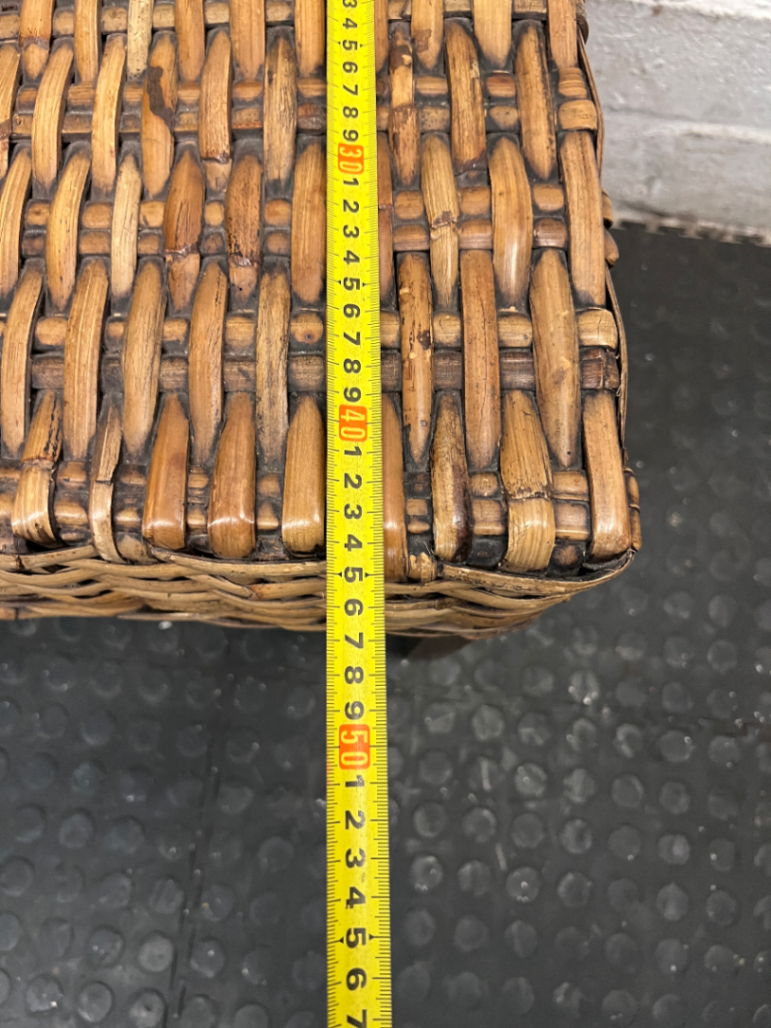 High-Back Woven Rattan Dining Chair - 2ndhandwarehouse.com