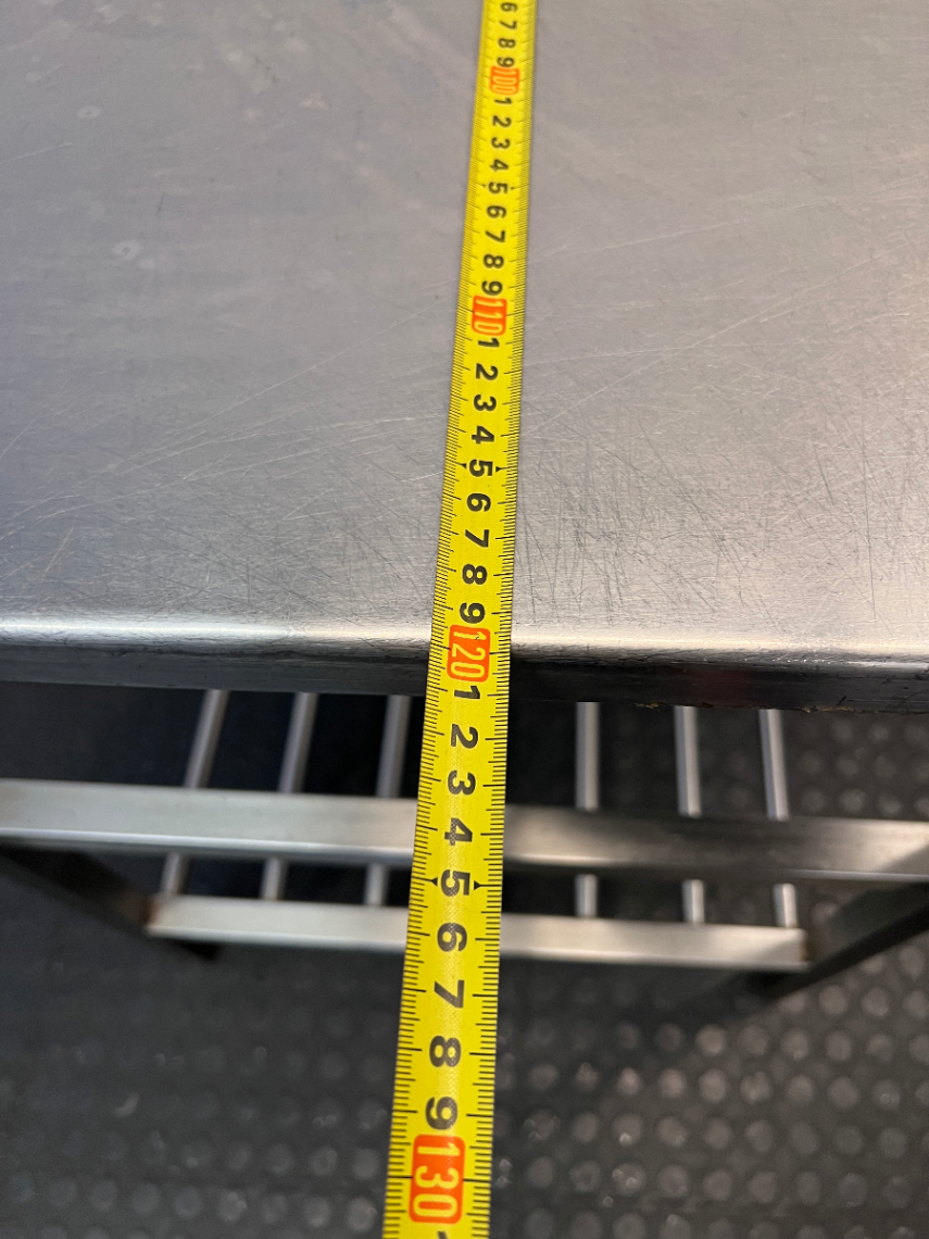 Industrial Stainless Steel Prep Table with Slatted Shelf — Good Working O - 2ndhandwarehouse.com