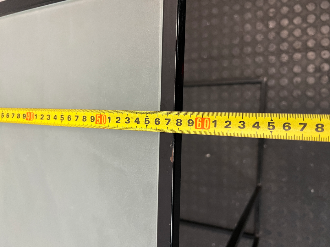Z-Shaped Black Steel and Glass Side Table — Fair Used C - 2ndhandwarehouse.com