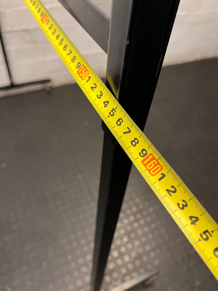 Double Tier Mobile Black Metal Clothing Rail — Well Used C - 2ndhandwarehouse.com