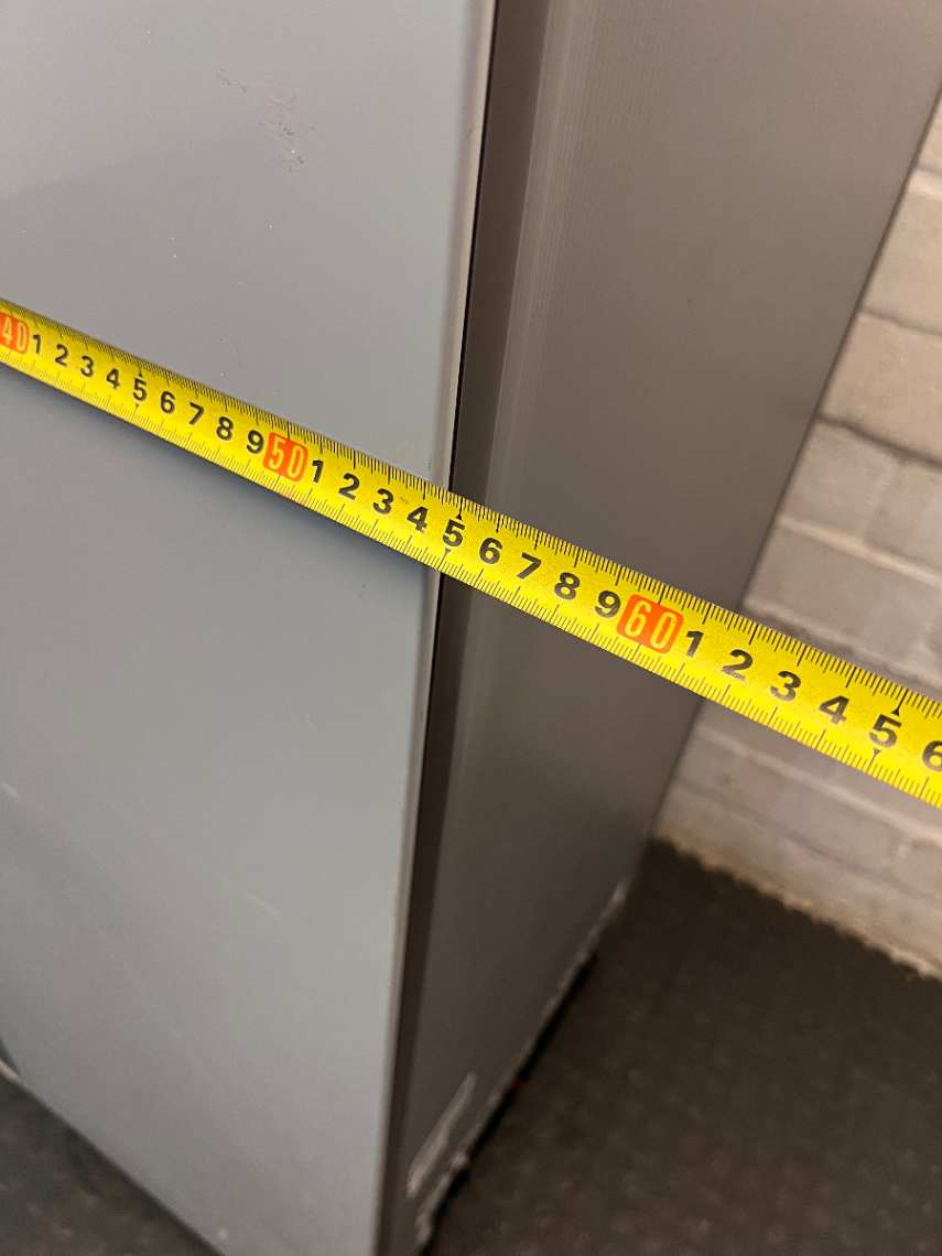 Silver Hisense Fridge Freezer with Water Dispenser — Working Order with Damaged Internal D - 2ndhandwarehouse.com