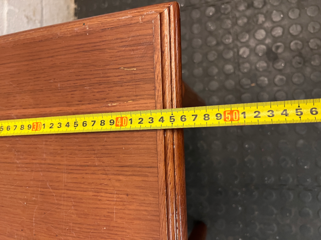 Classic Square Wooden Side Table with Turned Legs — Clean and Well Maintained - 2ndhandwarehouse.com