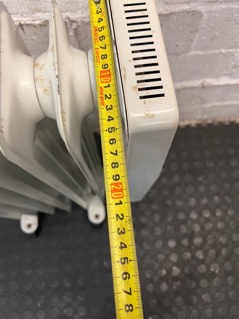 Tropical White Oil-Filled Heater with Castors — Good Working Order