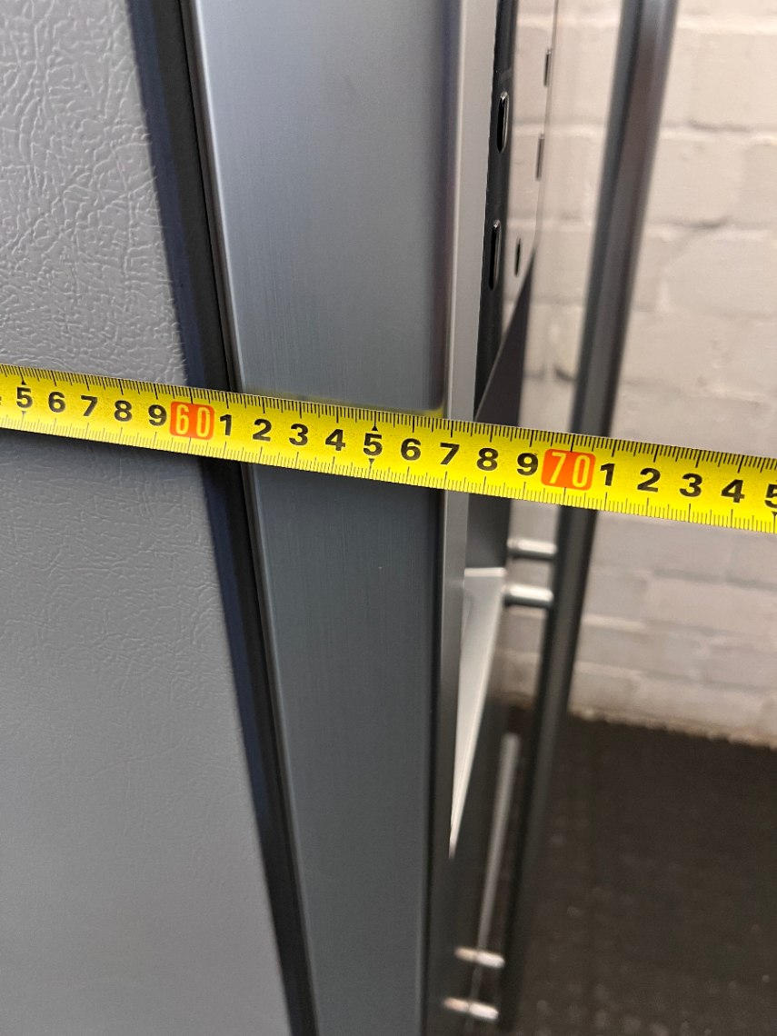 Samsung Grey Side-by-Side Fridge Freezer with Dispenser — Power Fault and Structural Damage