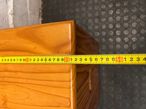 Pine Finished Storage Stool