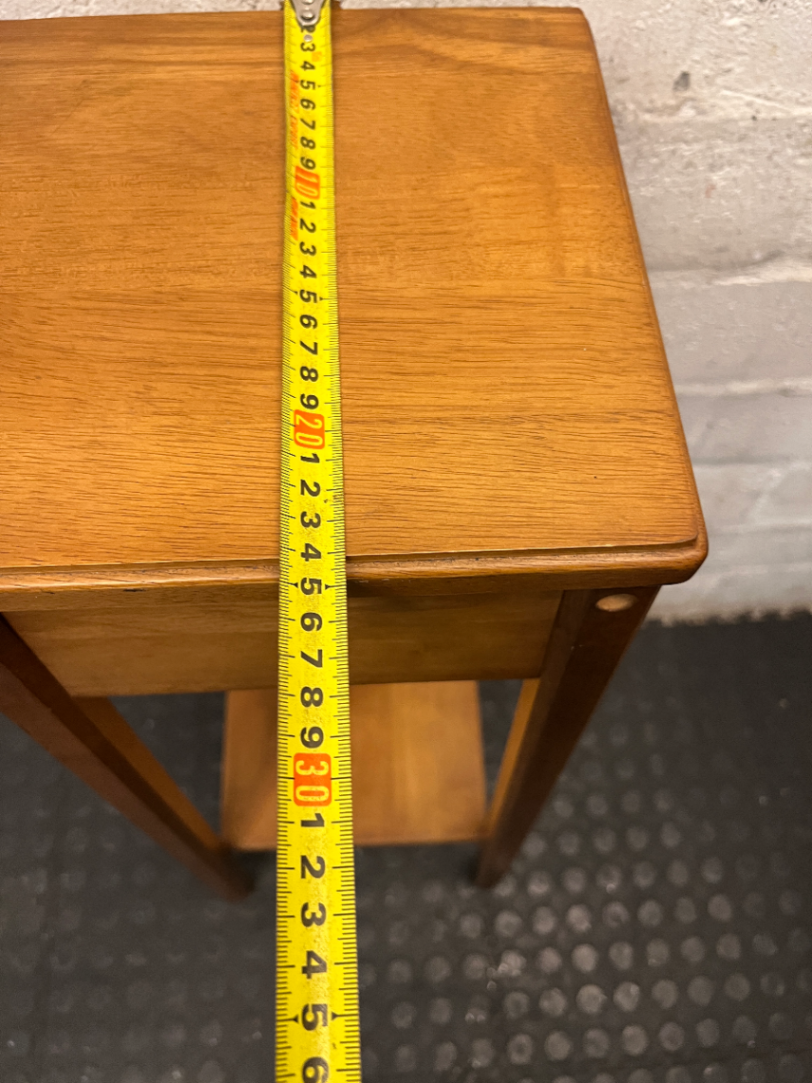 Tiered Wooden Plant Stand with Lower Shelf — Well Used Condition