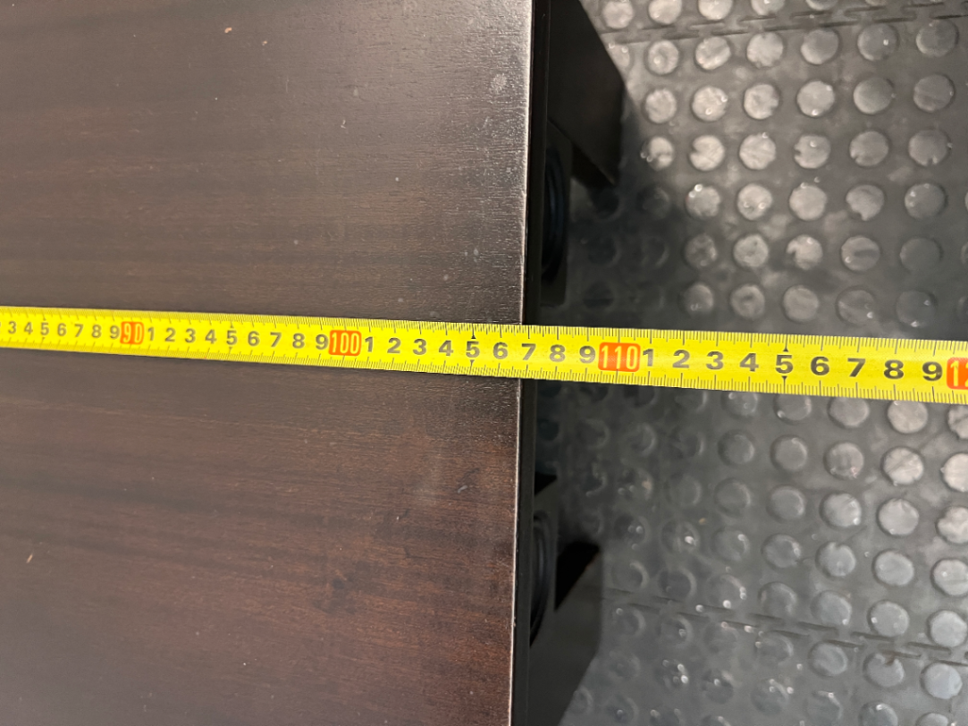 Dark Wood Rectangular Coffee Table — Fair Condition with Visible Wear