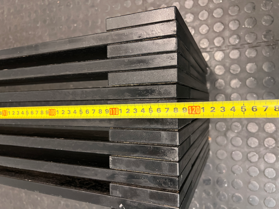 Contemporary Black Wooden Slatted Bench