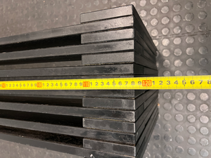 Contemporary Black Wooden Slatted Bench