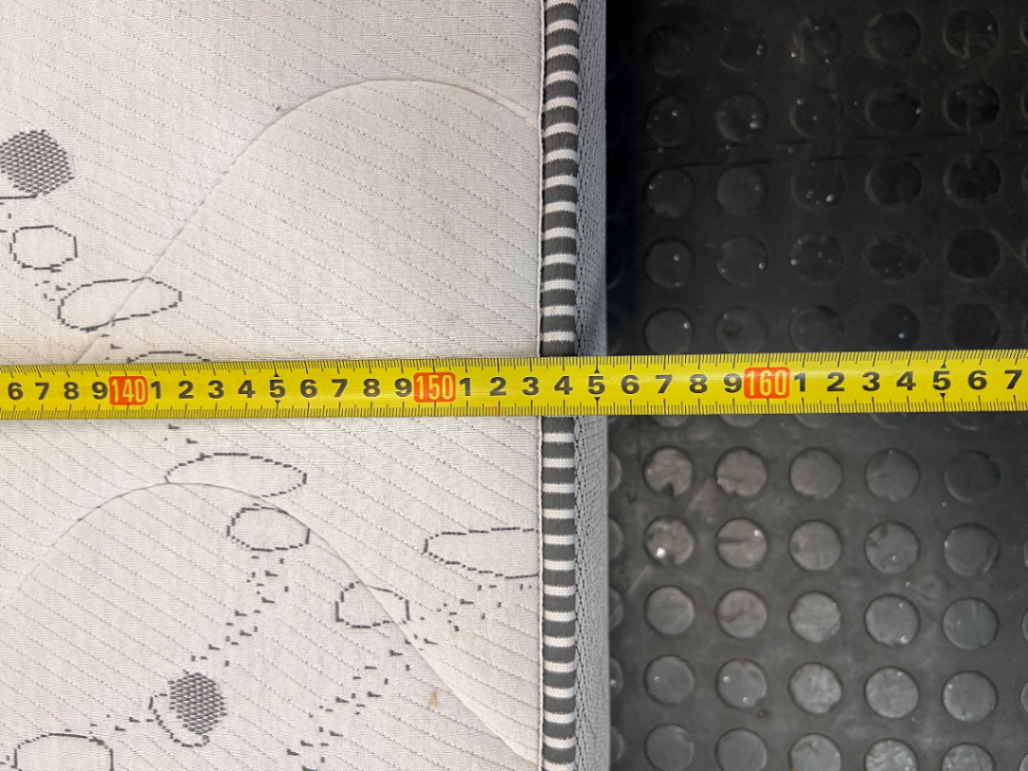 Queen Extra-Length Quilted Mattress — Fair Condition with Visible Wear