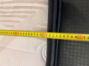 Queen Sleepmasters Base Set — 9-Month-Old Mattress and Base in Fair Condition
