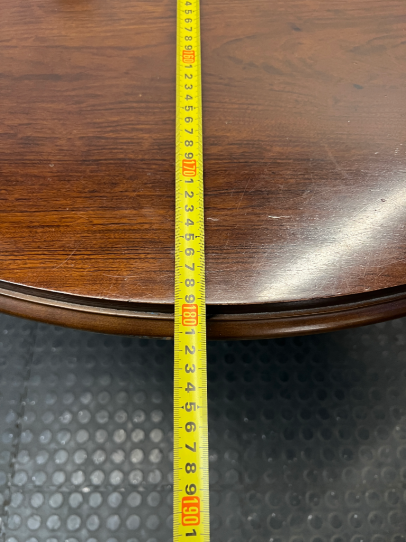 Oval Dark Wood Trestle Dining Table