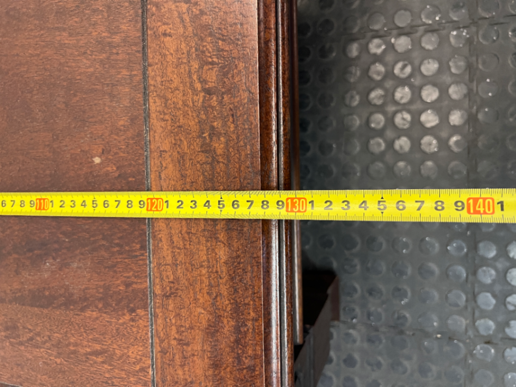 Classic Rectangular Wooden Coffee Table with Carved Legs — Fair Used Condition with Surface Wear