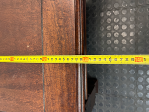 Classic Rectangular Wooden Coffee Table with Carved Legs — Fair Used Condition with Surface Wear