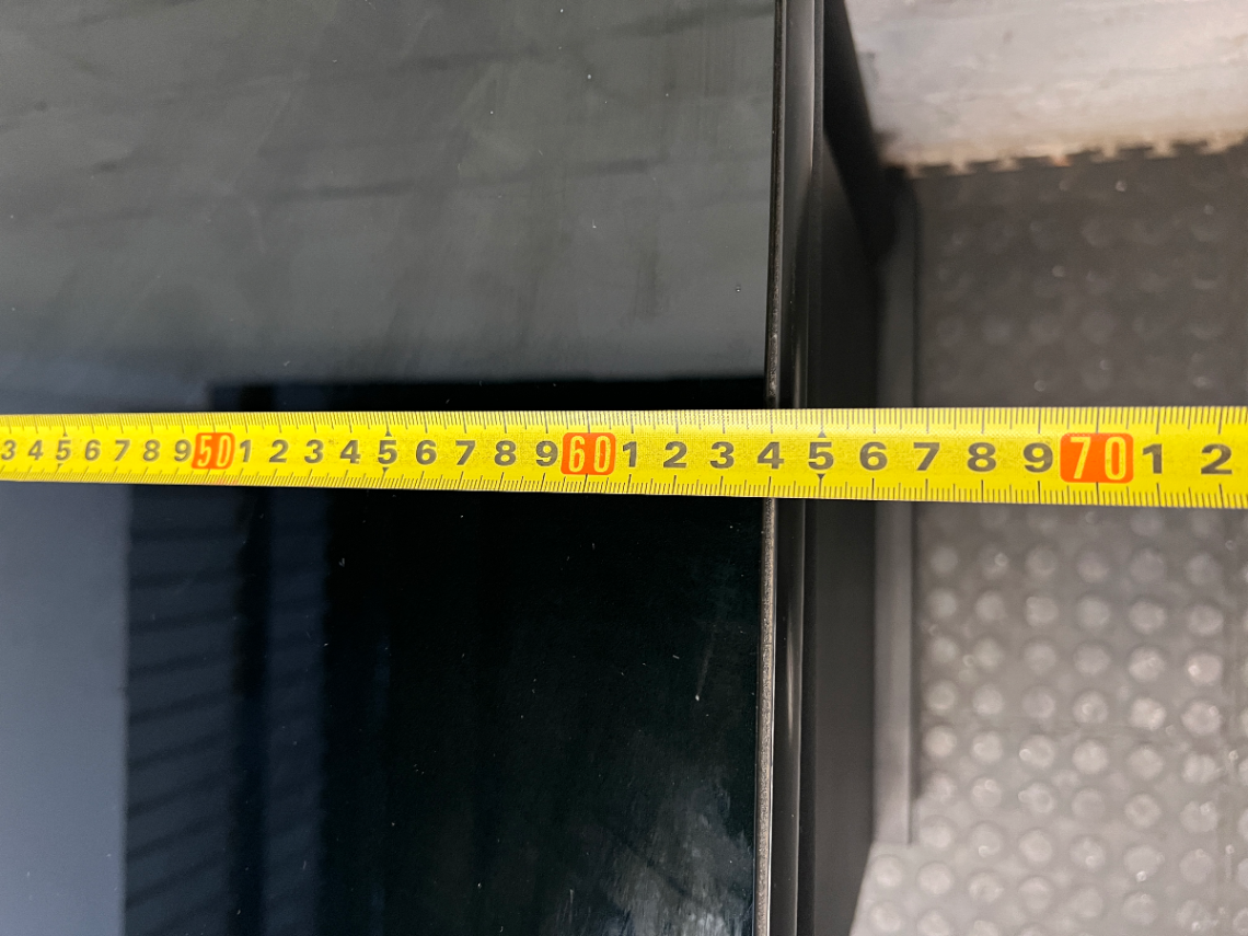 Black Swivel Top TV Unit with Glass Doors — Good Condition