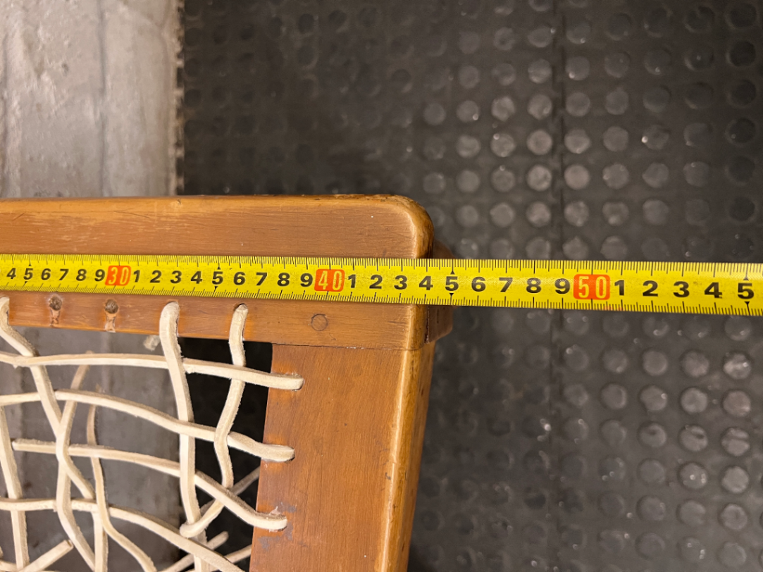 Vintage Wooden Dining Chair with Turned Detail — Damaged Riempie