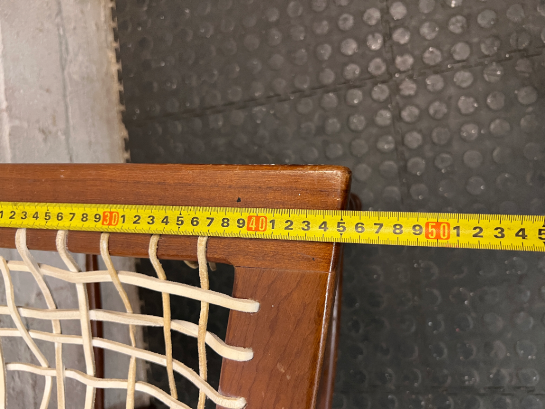 Vintage Dark Wood Dining Chair with Spindle Detail