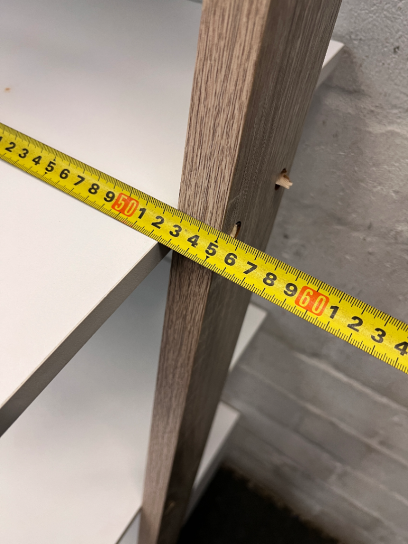 White and Light Wood Ladder Bookshelf with Drawer — General Wear and Maintenance