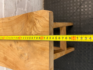 Rustic Solid Wood Backless Bar Stool — Fair Used Condition