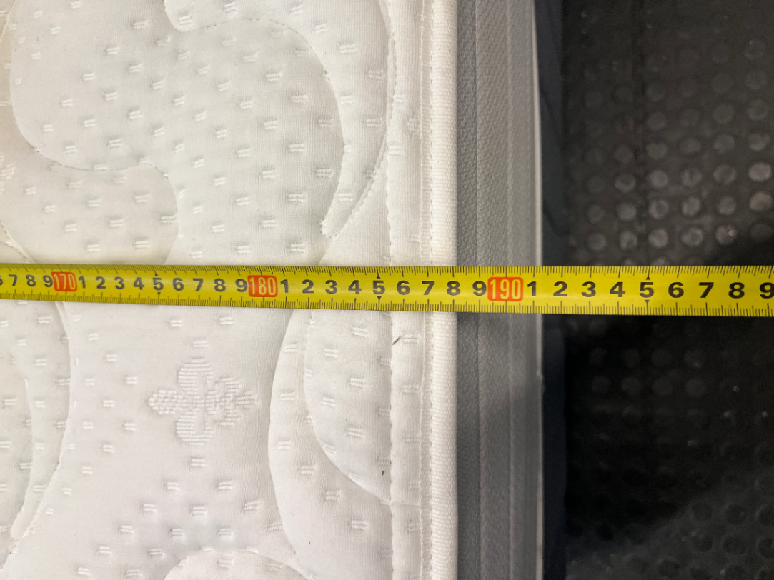 Double King Koil Mattress and Grey Upholstered Base