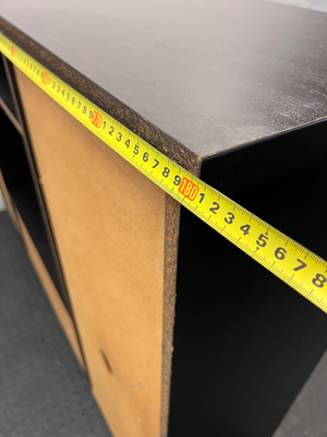 Dark Brown TV Unit with Frosted Glass Cabinets — Good Working Order