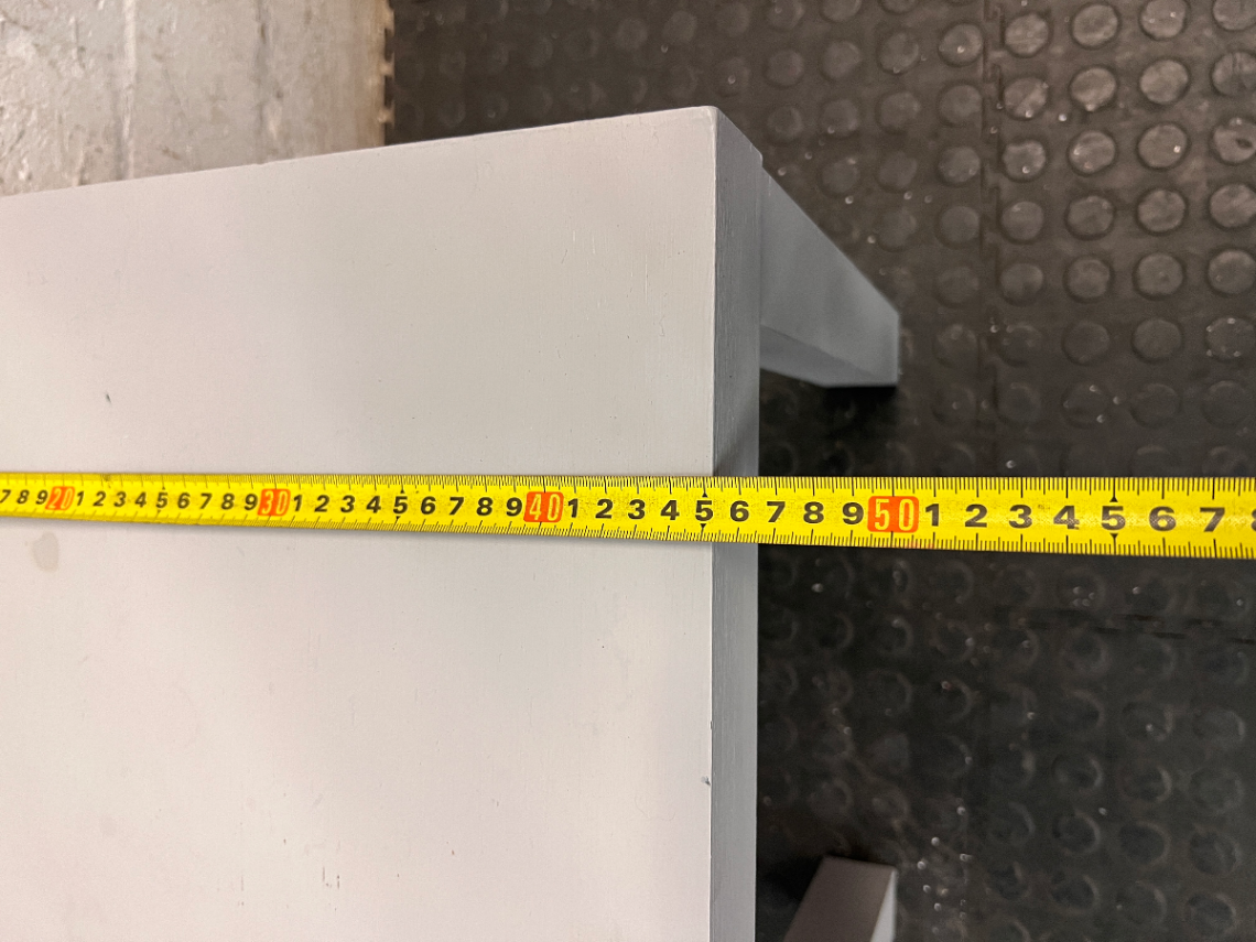 Grey Minimalist Square Side Table