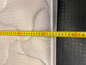 White Single Bed Base Set — Visible Staining on Mattress Top