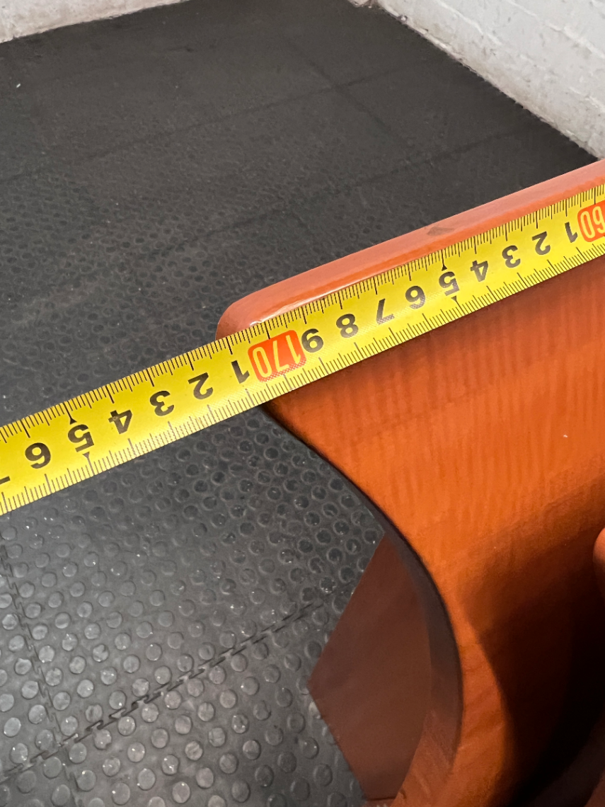 Curved Wood Grain Finish Headboard — Good Neat Condition