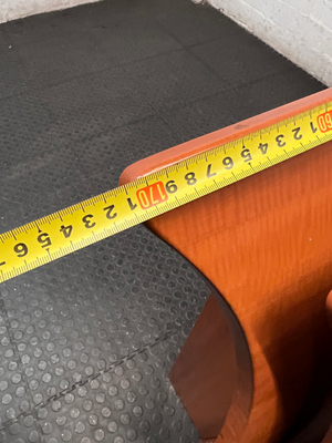 Curved Wood Grain Finish Headboard — Good Neat Condition