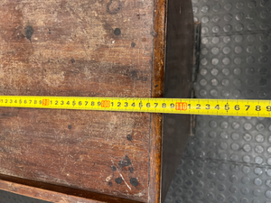 Vintage Wooden Stepped Chest of Drawers — Old Second Hand Condition with Surface Wear