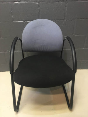Black And Blue Visitors Chair - 2ndhandwarehouse.com