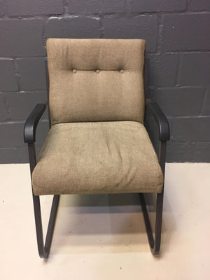 Beige Padded Visitors Chair - 2ndhandwarehouse.com
