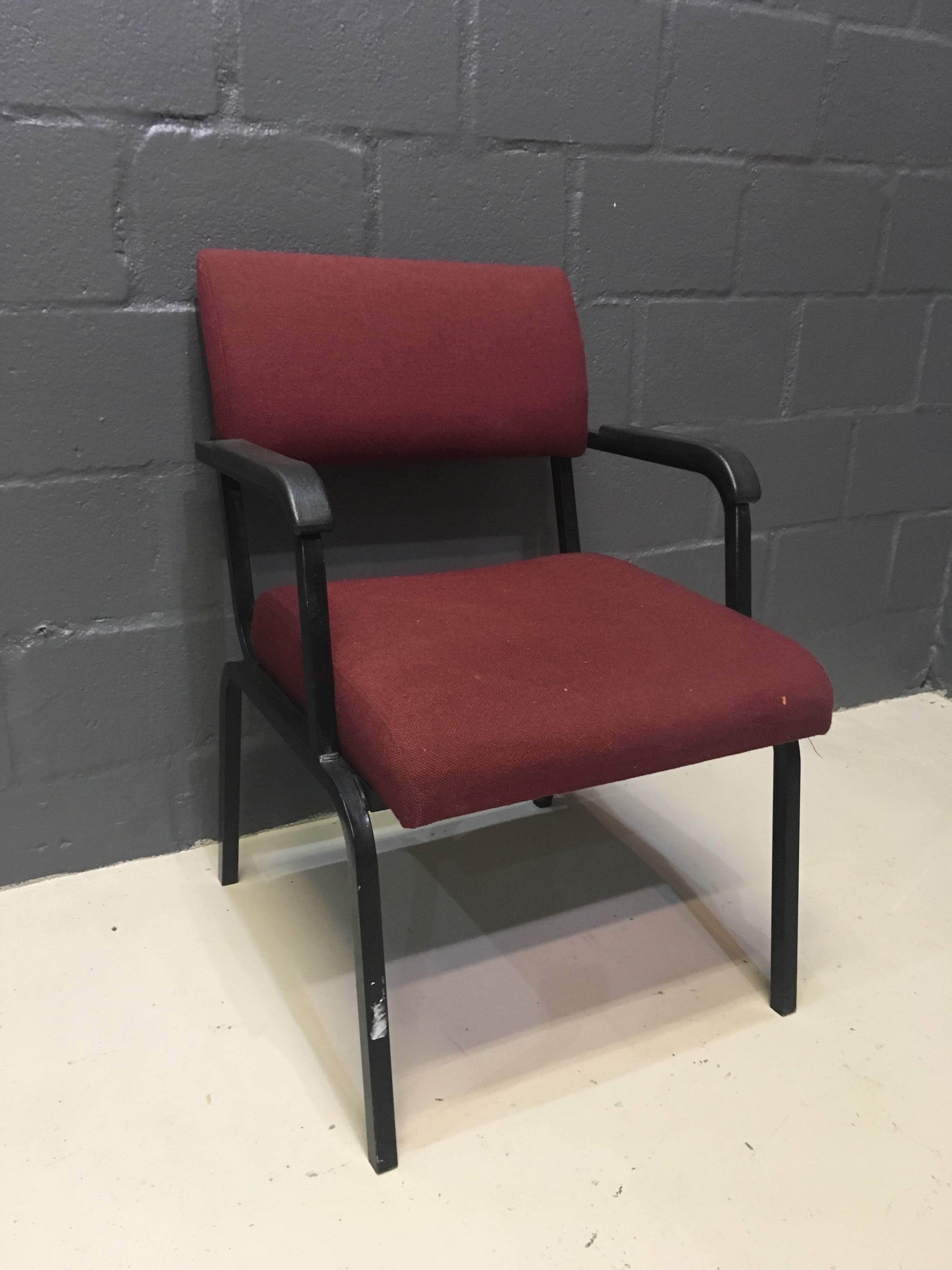 Maroon Visitors Chair - 2ndhandwarehouse.com