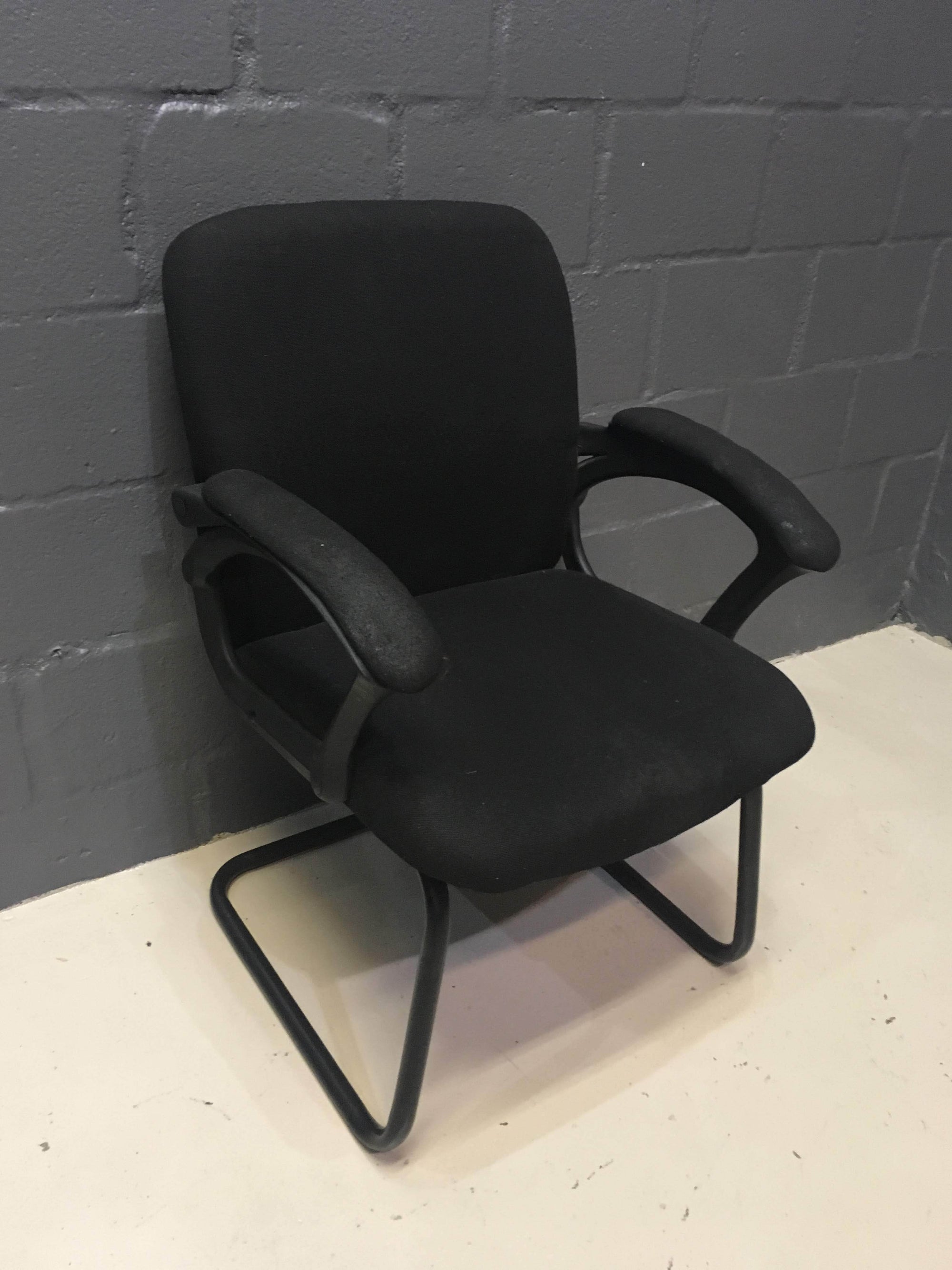 Black Visitors Chair - 2ndhandwarehouse.com