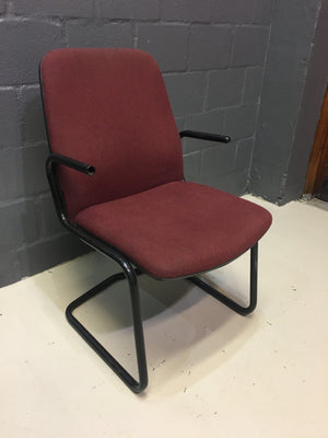 Maroon Visitors Chair - 2ndhandwarehouse.com