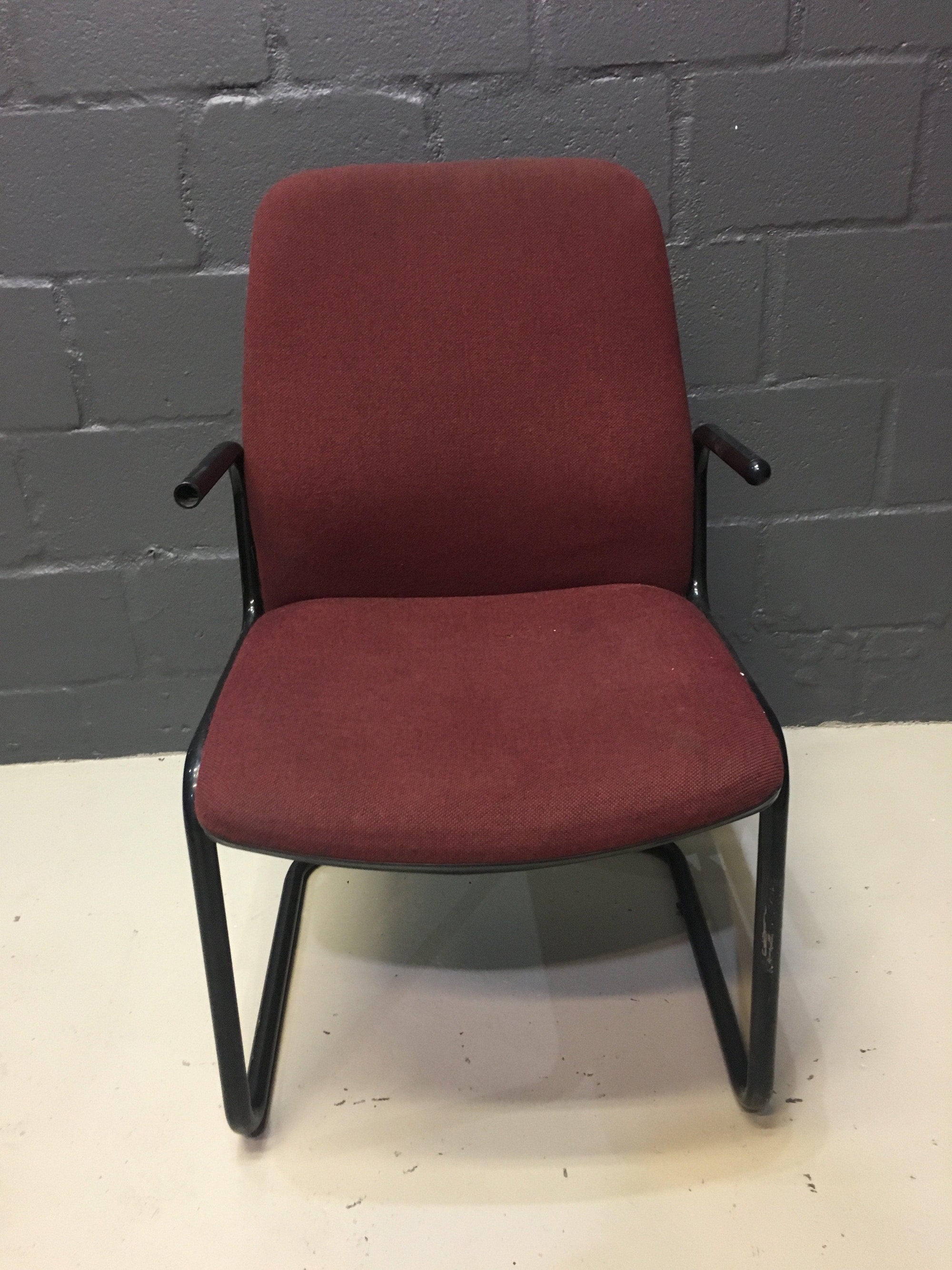 Maroon Visitors Chair - 2ndhandwarehouse.com