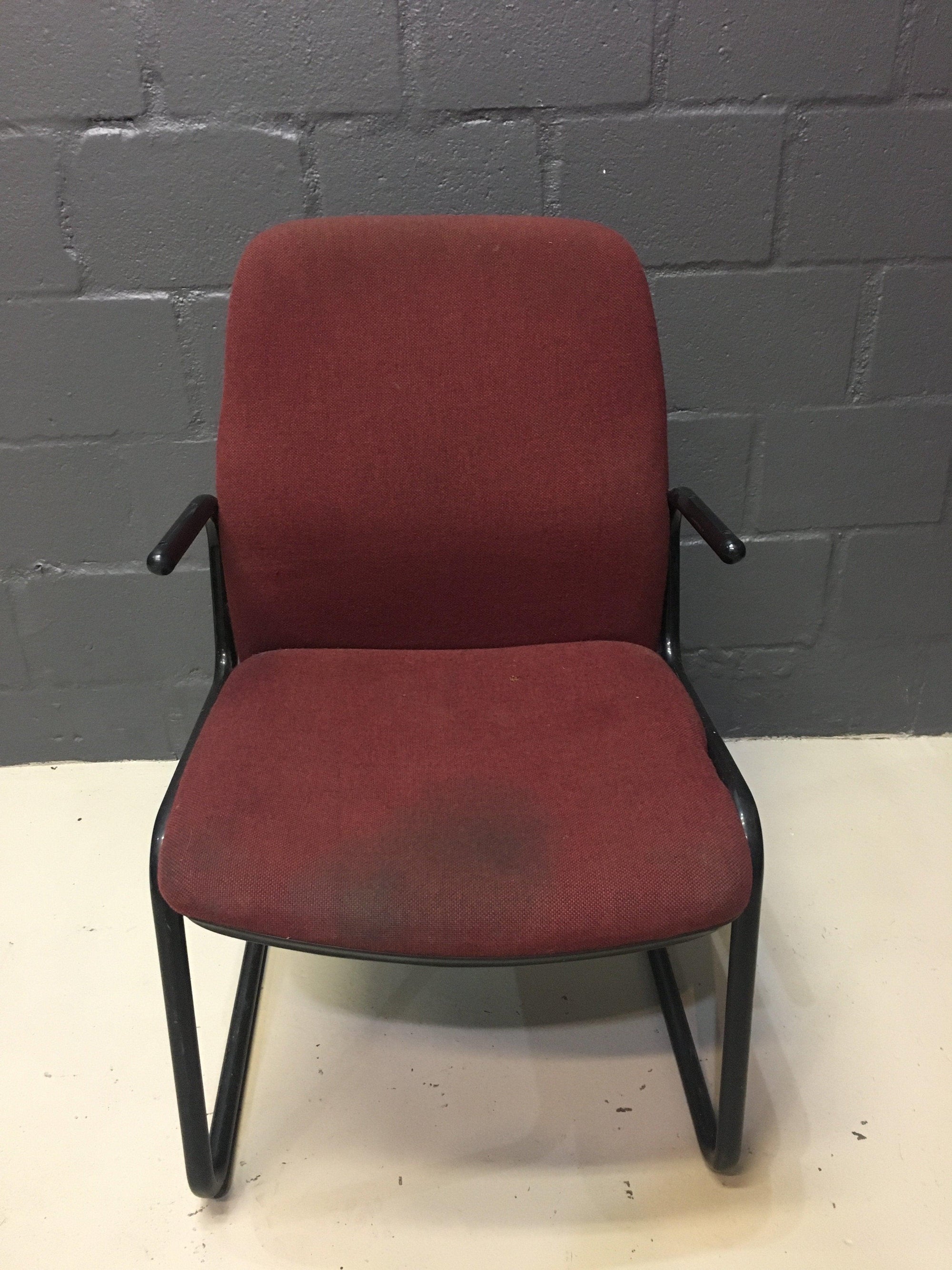 Maroon Visitors Chair - 2ndhandwarehouse.com