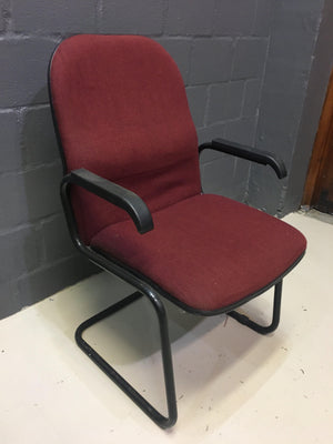 Maroon Visitors Chair - 2ndhandwarehouse.com