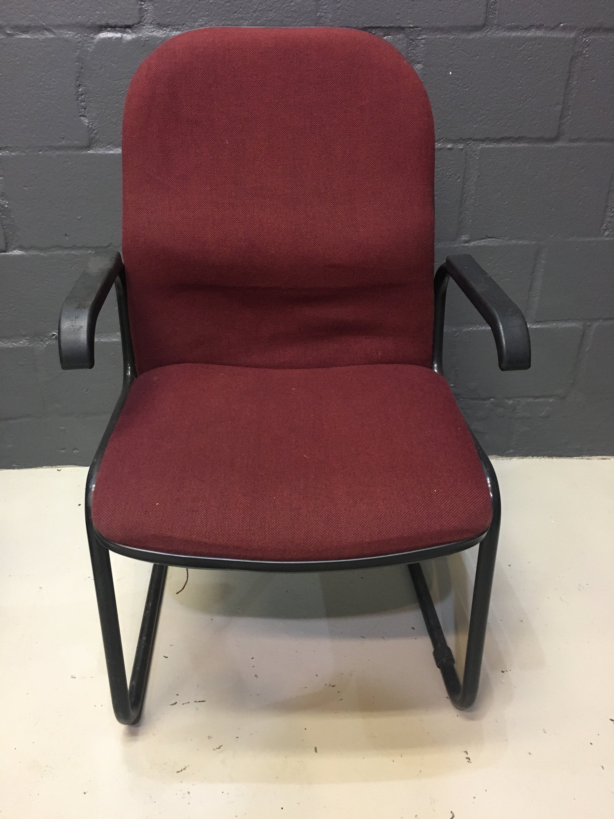 Maroon Visitors Chair - 2ndhandwarehouse.com