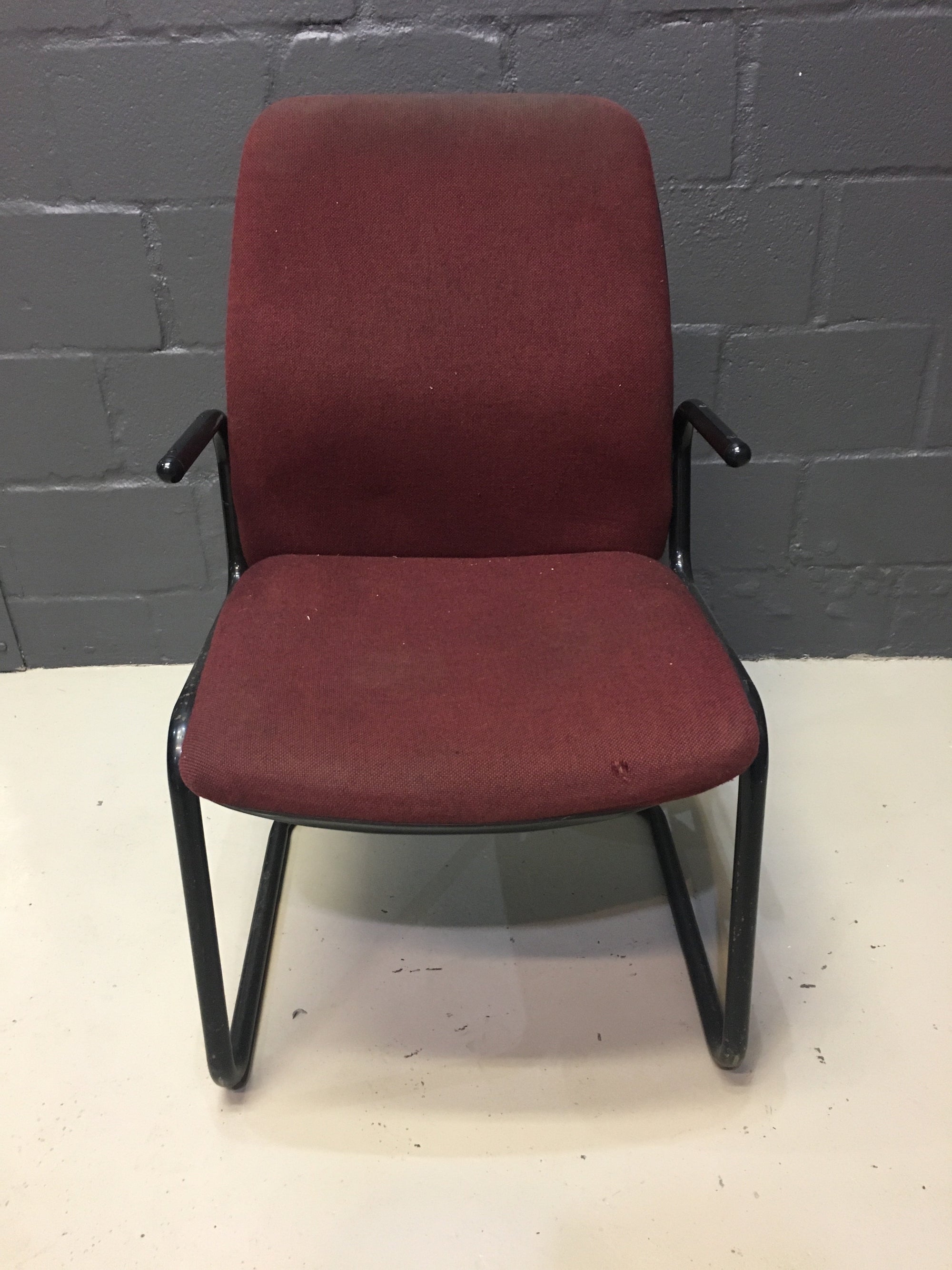 Maroon Visitors Chair - 2ndhandwarehouse.com