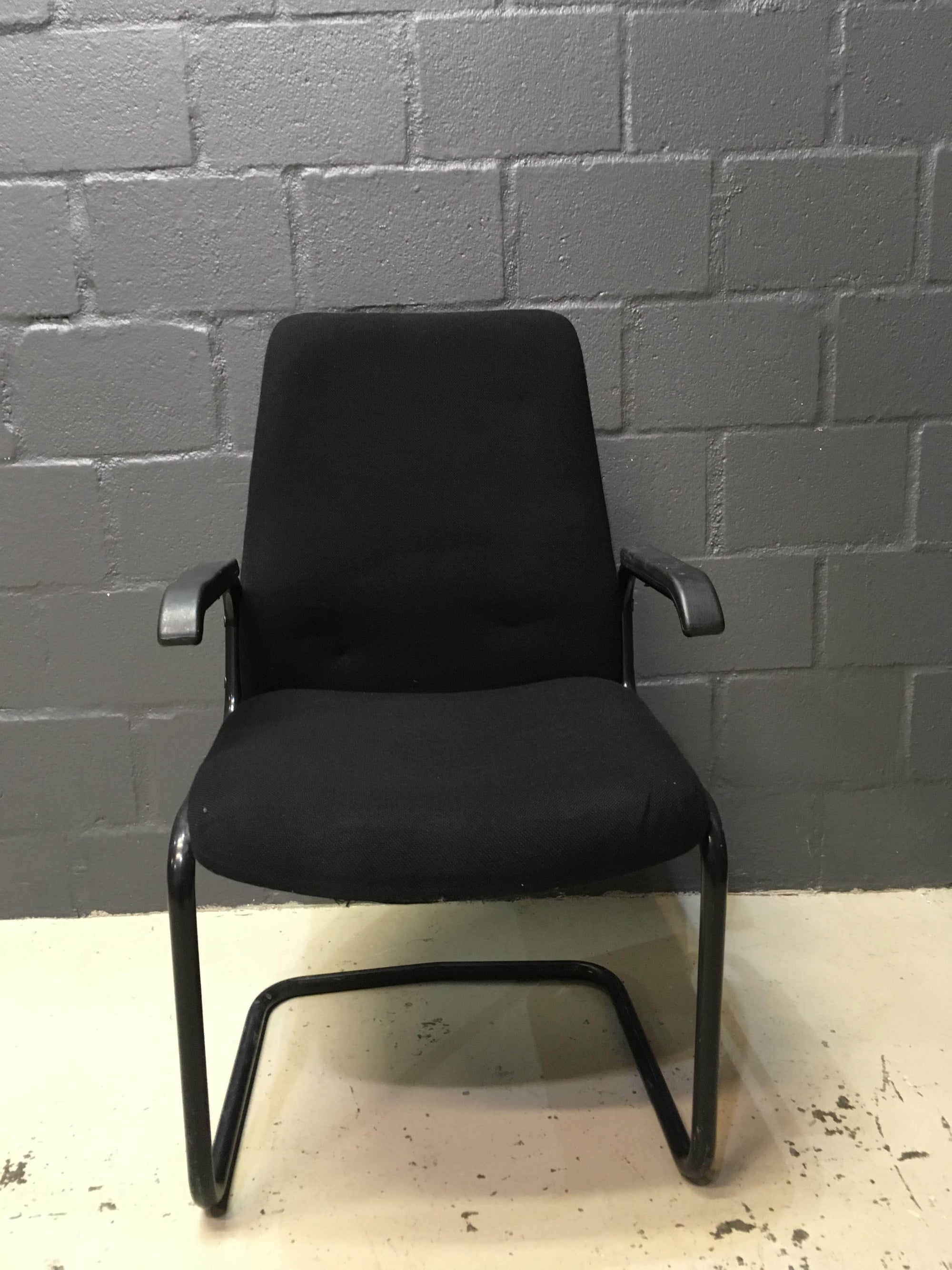 Black Visitors Chair - 2ndhandwarehouse.com