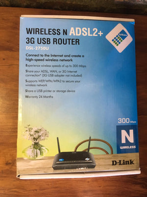 D-Link Wireless N Adsl2+ 3G Usb Router - 2ndhandwarehouse.com